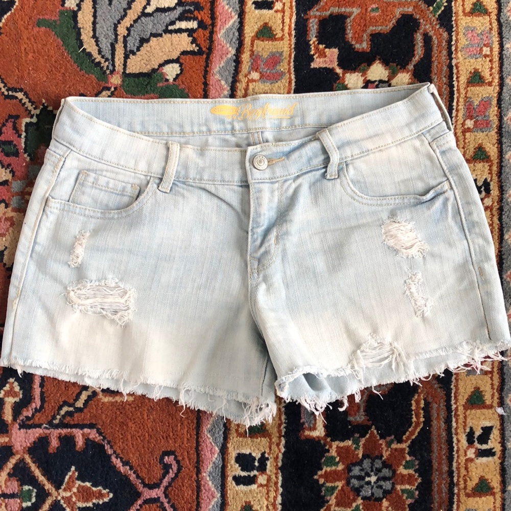 Old Navy Light Blue Distressed Denim Shorts